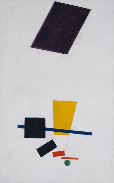  Painterly Realism of a Football Player--Color Masses in the 4th Dimension, oil on canvas painting by Kazimir Malevich, 1915, Art Institute of Chicago